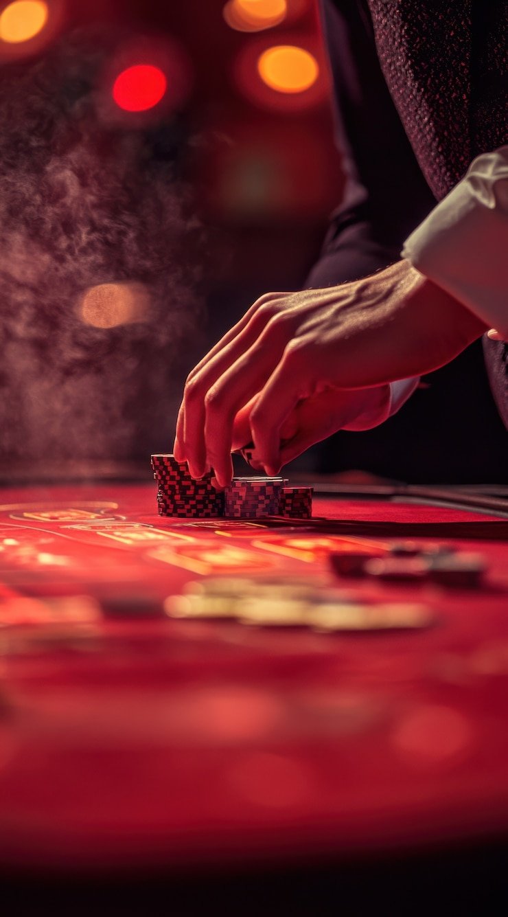 Live dealer roulette table with multi-camera feed